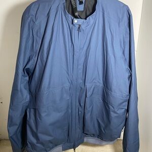 lululemon lab Ashta Bomber Jacket XXL Blue with Black Insulated Nylon